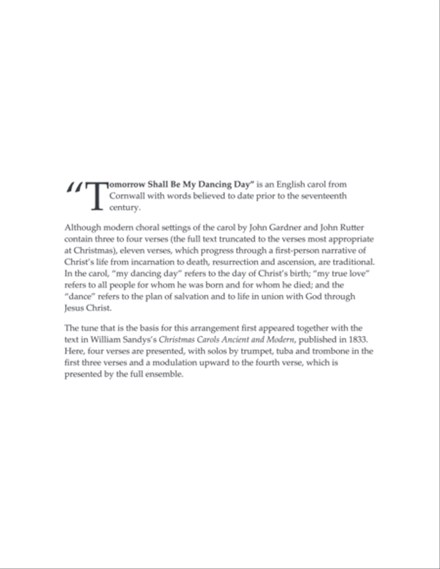 Tomorrow Shall Be My Dancing Day - brass quintet Brass Quintet scores gallery preview page 2