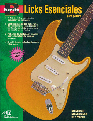 Book cover for Basix: Essential Licks for Guitar (Spanish Edition)