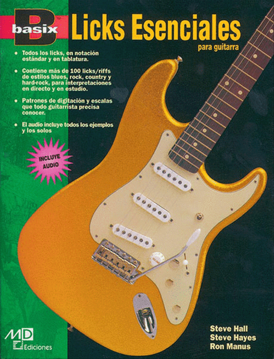 Book cover for Basix: Essential Licks for Guitar (Spanish Edition)