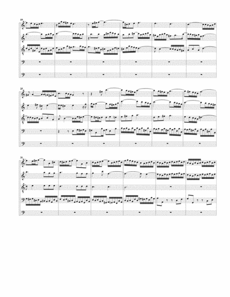 Fugue for organ, BWV 543/II (arrangement for 5 recorders)