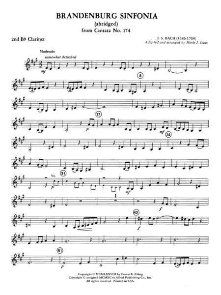 Brandenburg Sinfonia: 2nd B-flat Clarinet