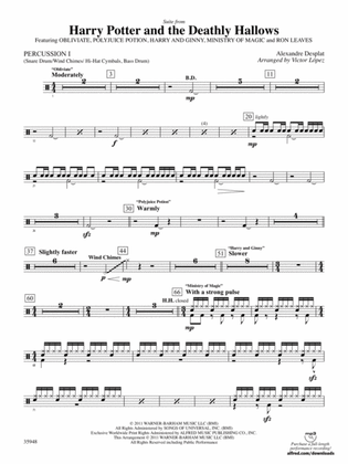 Harry Potter and the Deathly Hallows, Part 1, Suite from: 1st Percussion