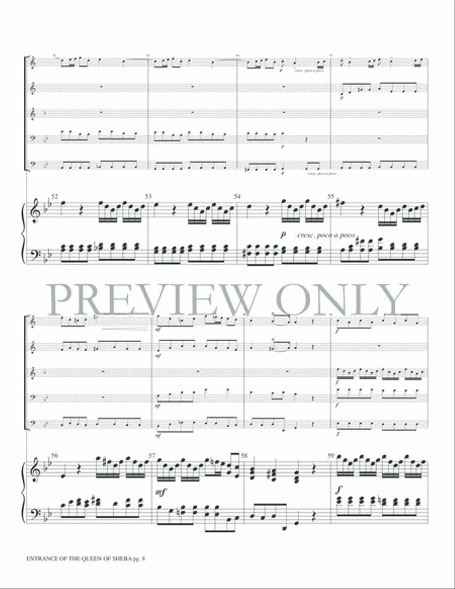 Entrance of the Queen of Sheba Brass Ensemble scores gallery preview page 10