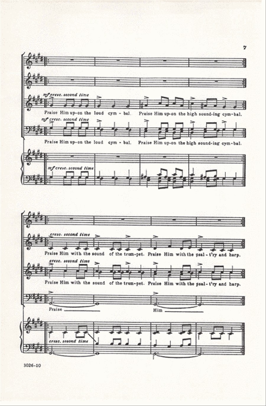 Psalm 150 Divisi scores gallery preview page 7