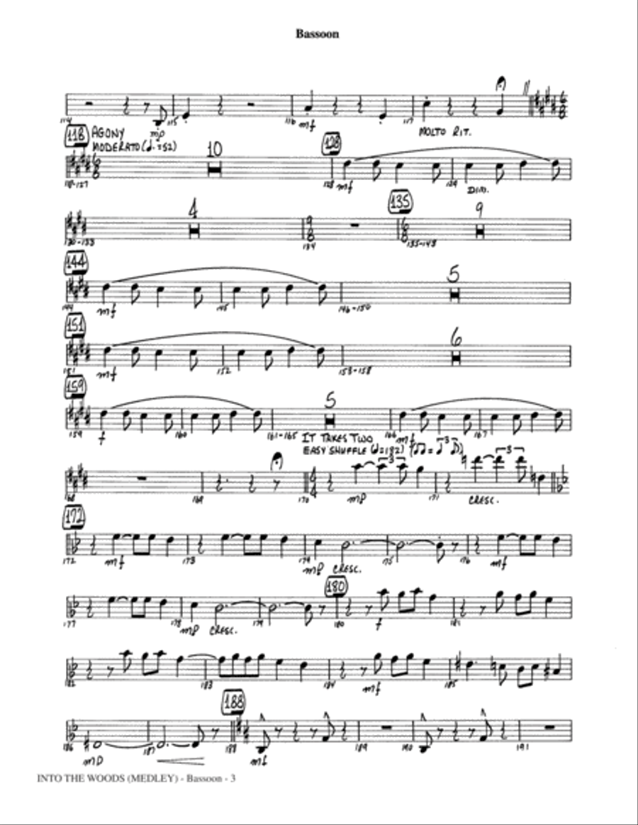 Into The Woods (Medley) - Bassoon Choir scores gallery preview page 3