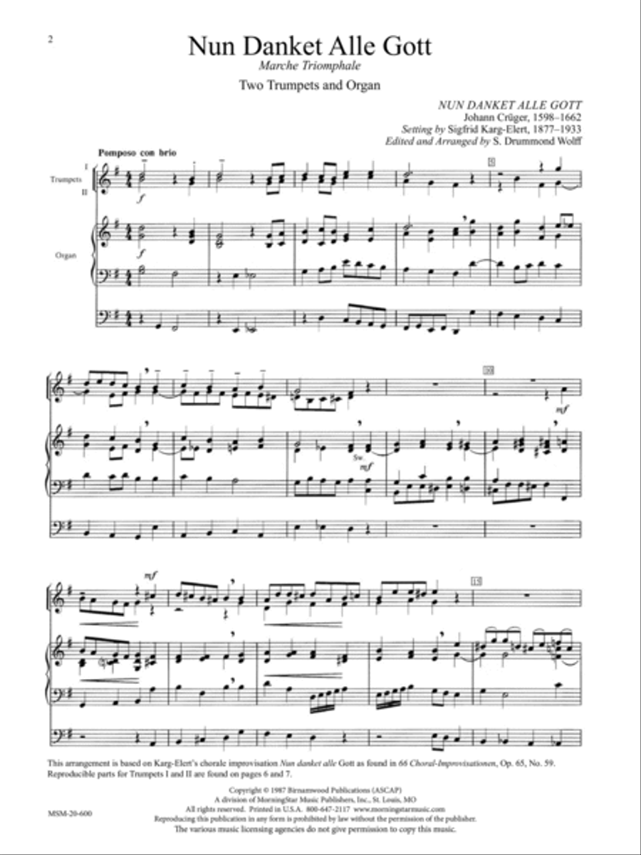 Now Thank We All Our God Now Thank We All Our God Trumpet Duet scores gallery preview page 2