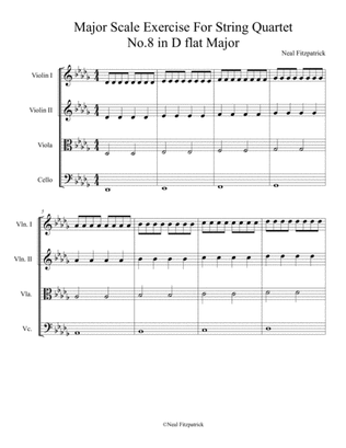 Major Scale Exercise For String Quartet No.8 in D flat Major