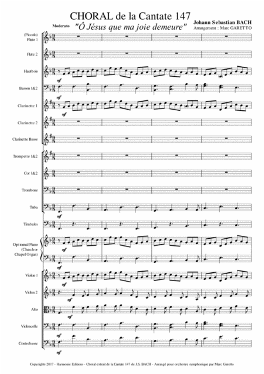 Cantate 147 - Jesu joy of man's desiring // Jesu bleibet, meine Freunde // FULL ORCHESTRA Full Orchestra scores gallery preview page 2
