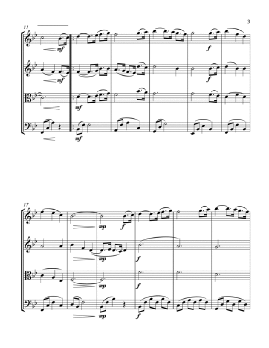 Hymne String Quartet scores gallery preview page 5