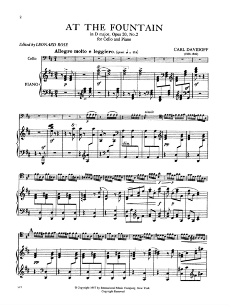 At The Fountain, Opus 20, No. 2 Piano Accompaniment scores gallery preview page 2