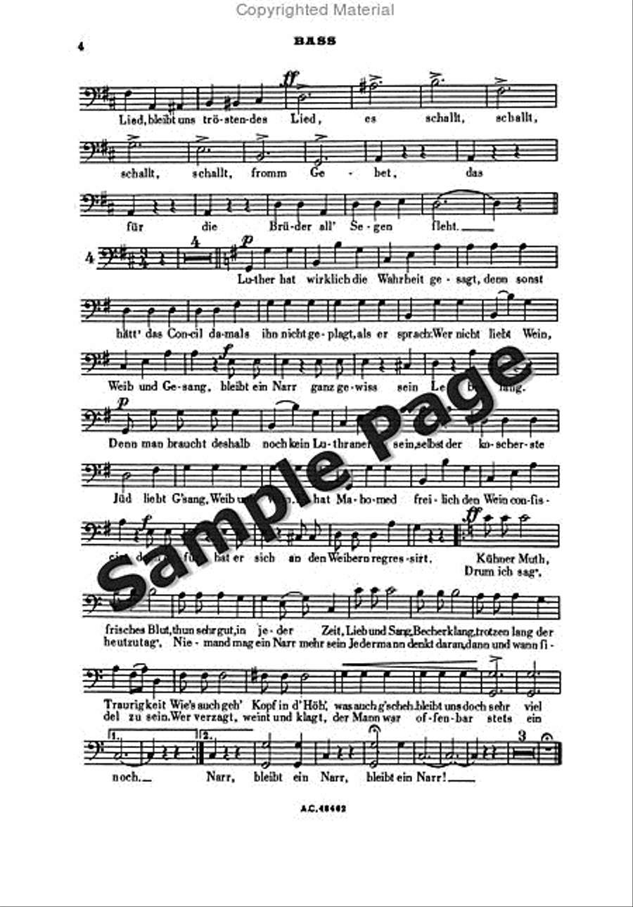 Strauss J Wein Weib+gsg Walzer Op333 4-Part scores gallery preview page 5