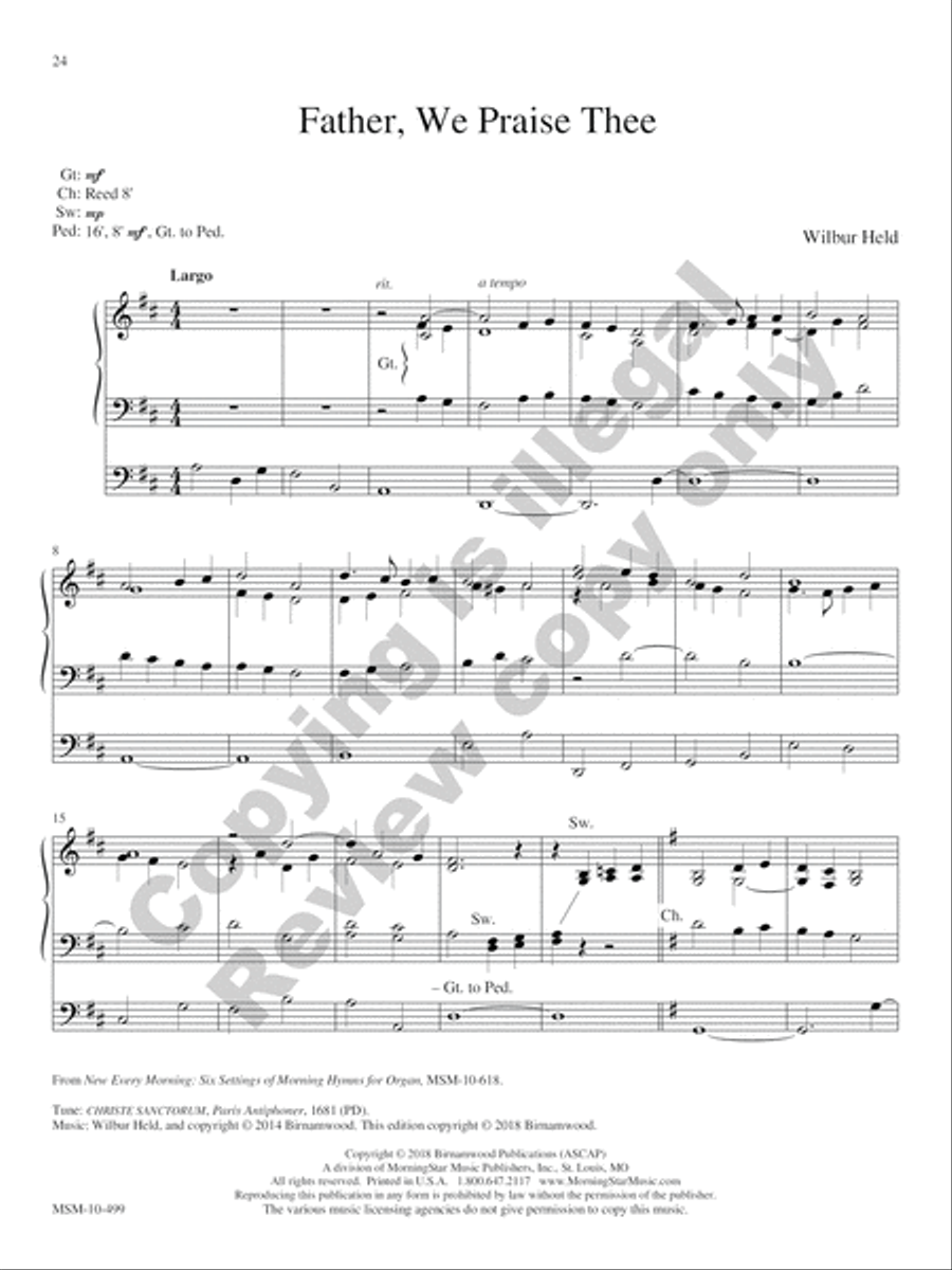 Three in One Three in One Organ scores gallery preview page 11