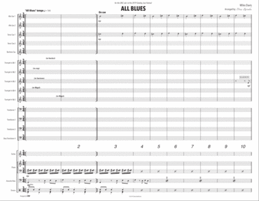 All Blues Large Ensemble scores gallery preview page 2