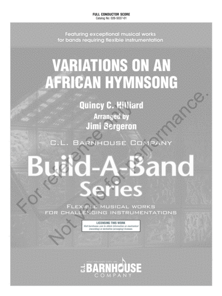 Variations On An African Hymnsong image number null