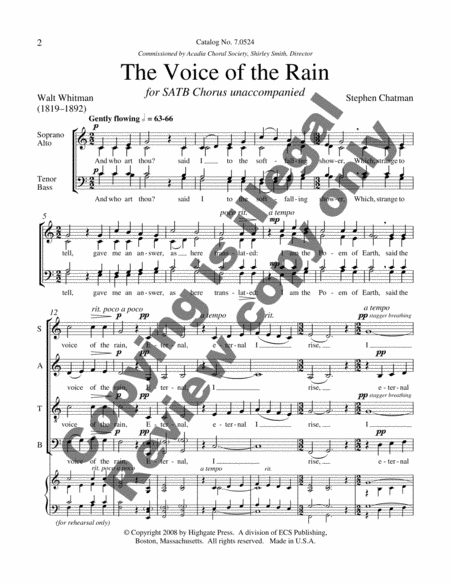 The Voice of the Rain