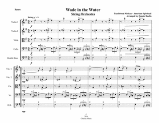 Wade in the Water - String Orchestra or String Quartet - Intermediate