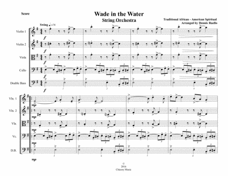Wade in the Water - String Orchestra or String Quartet - Intermediate image number null