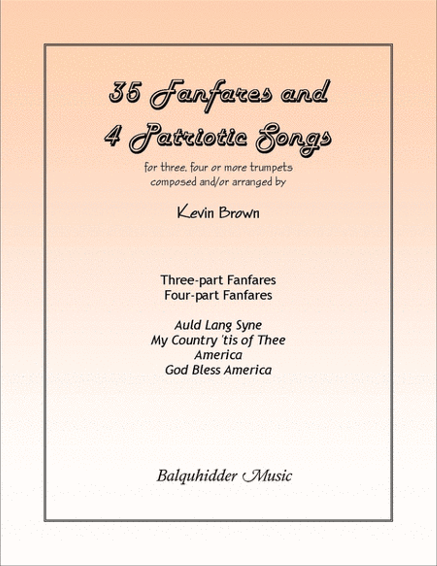 Thirty-Five Fanfares and Four Patriotic Songs Trumpet scores gallery preview page 1