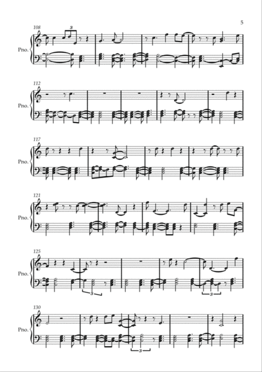A Thousand Hallelujahs / I (we) Exalt Thee Easy Piano scores gallery preview page 5