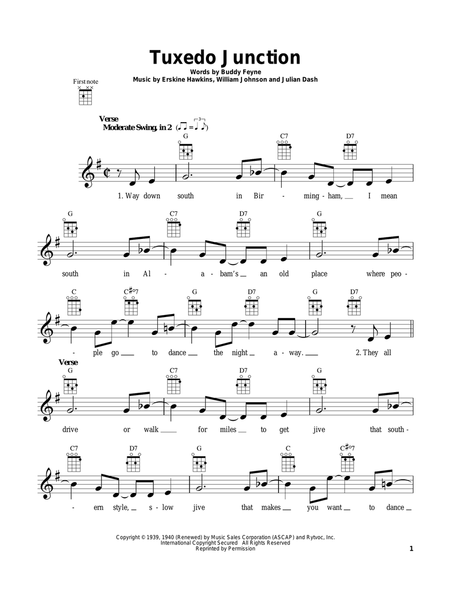 Tuxedo Junction Tuxedo Junction Ukulele scores gallery preview page 1