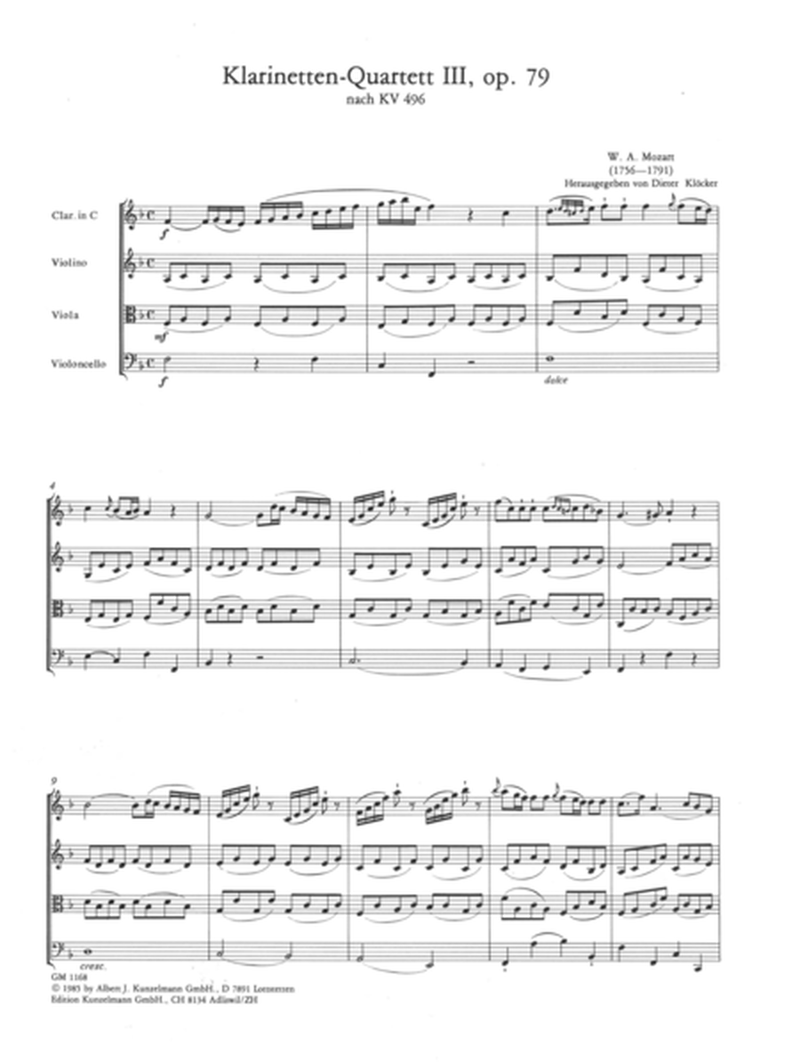 Clarinet quartet no. 3