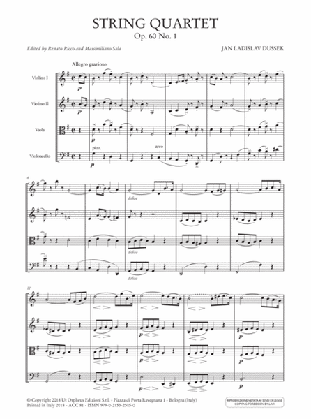 String Quartet Op. 60 No. 1