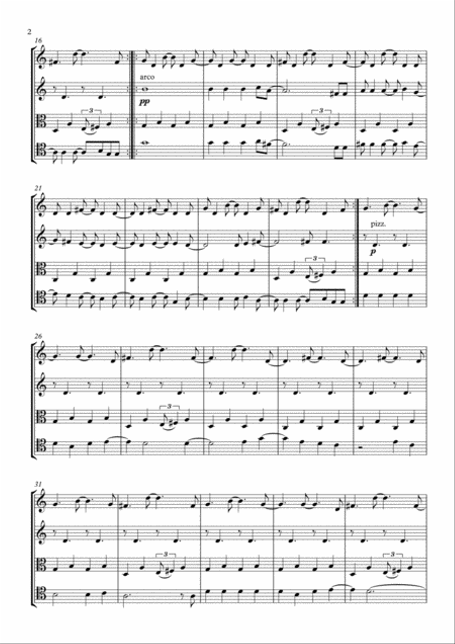 Such Great Heights String Quartet scores gallery preview page 2