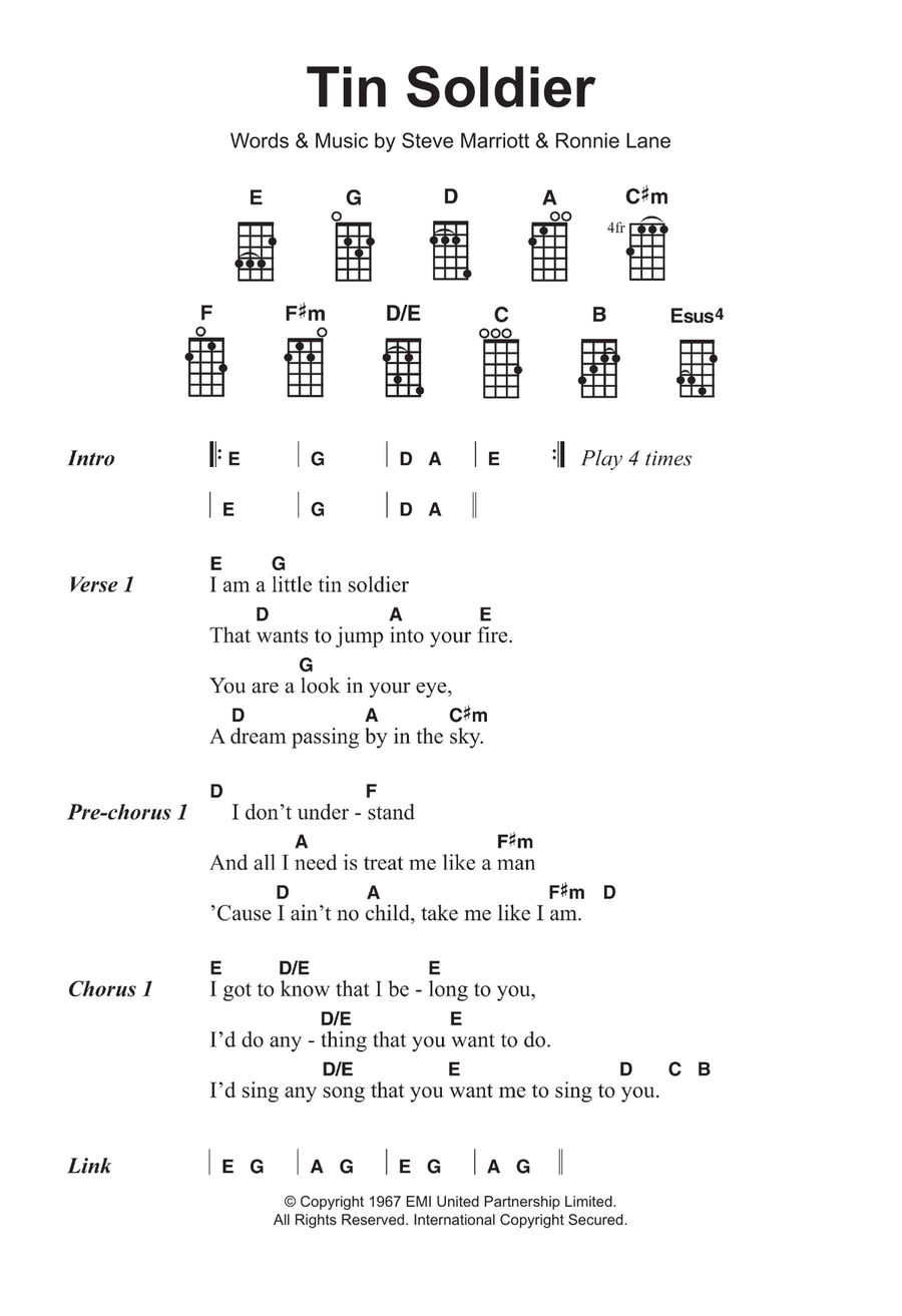 Tin Soldier Ukulele scores gallery preview page 1