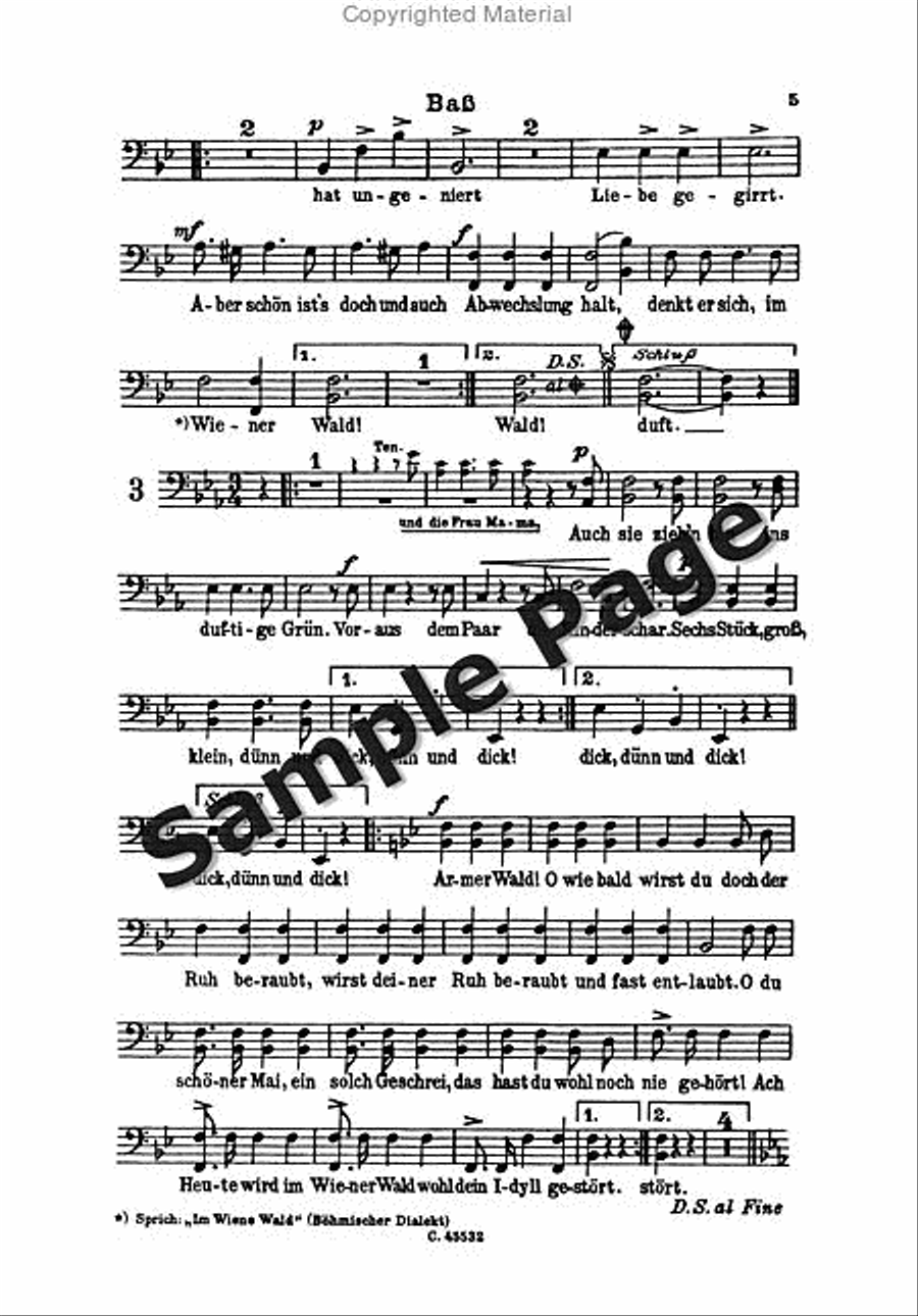 Wiener Wald Op. 325 Choir scores gallery preview page 6