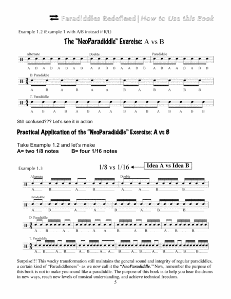 Paradiddles Redefined for Drum Set