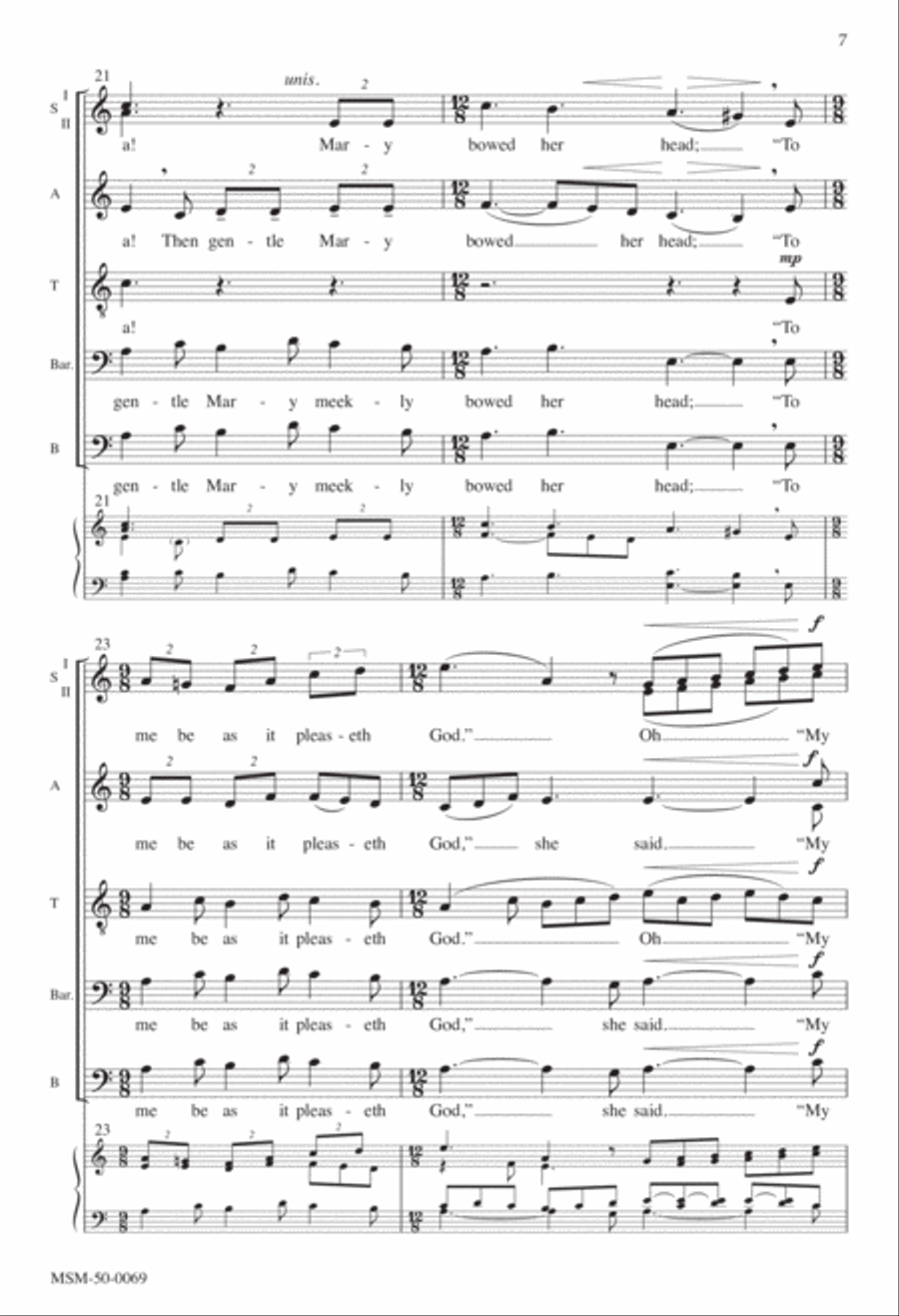 Gabriel's Message A Cappella scores gallery preview page 6
