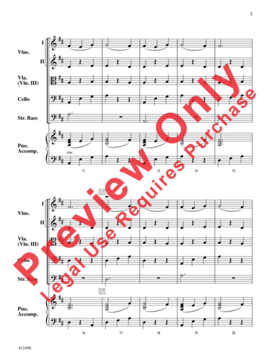 Barcarolle (from The Tales of Hoffman) String Orchestra scores gallery preview page 6