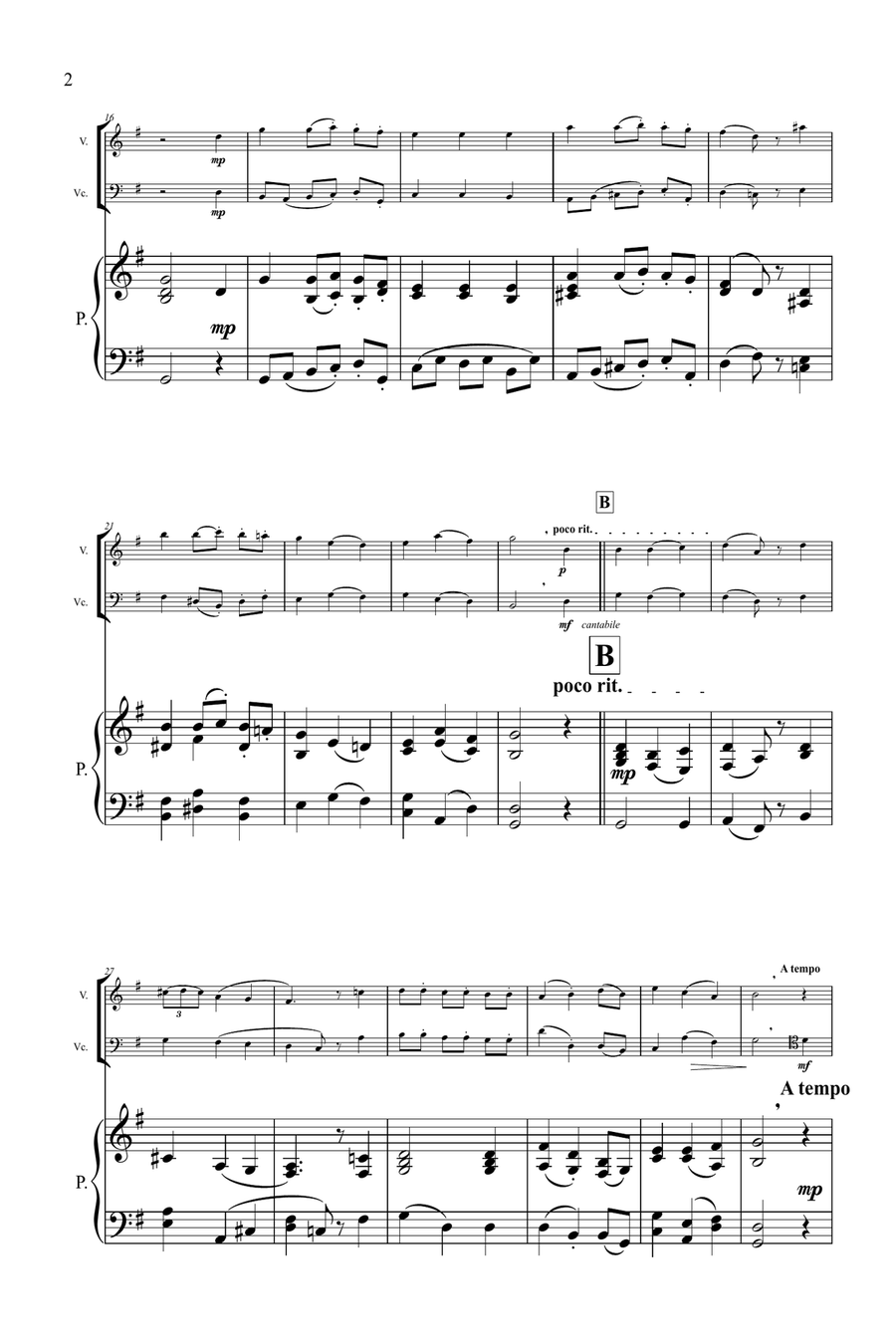 We Wish You a Merry Christmas - Piano Trio Piano Trio scores gallery preview page 2