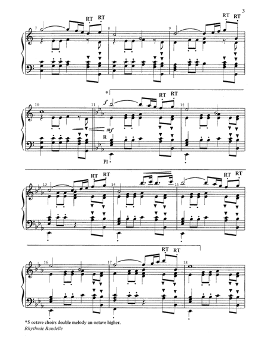 Rhythmic Rondelle-Digital Download Handbell Choir scores gallery preview page 3