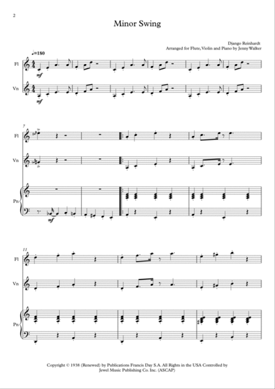 Minor Swing - Score Only Small Ensemble scores gallery preview page 2