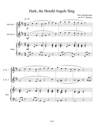 Hark, the Herald Angels Sing (Alto Sax Duet with Piano Accompaniment)