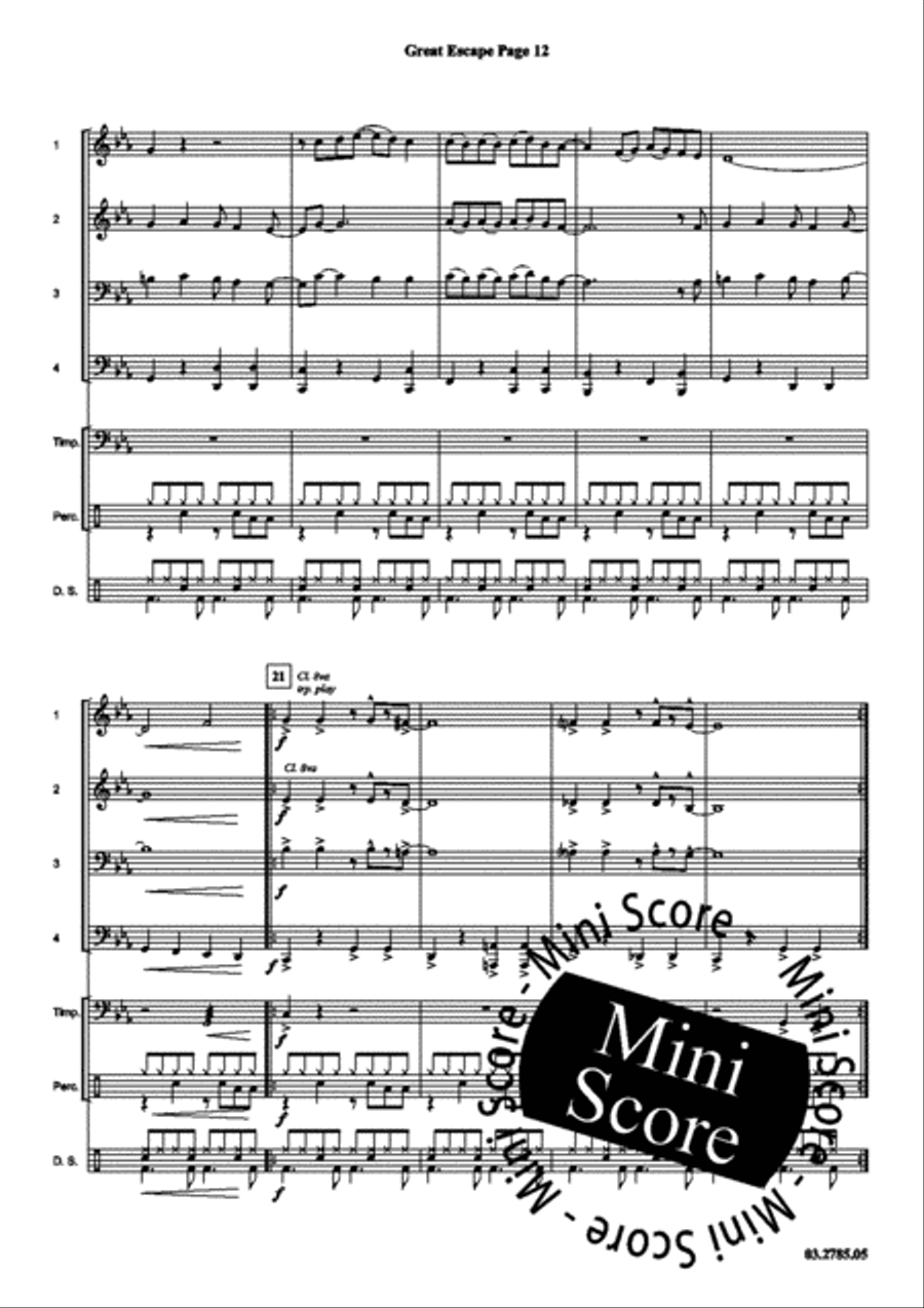 Great Escape Concert Band scores gallery preview page 16