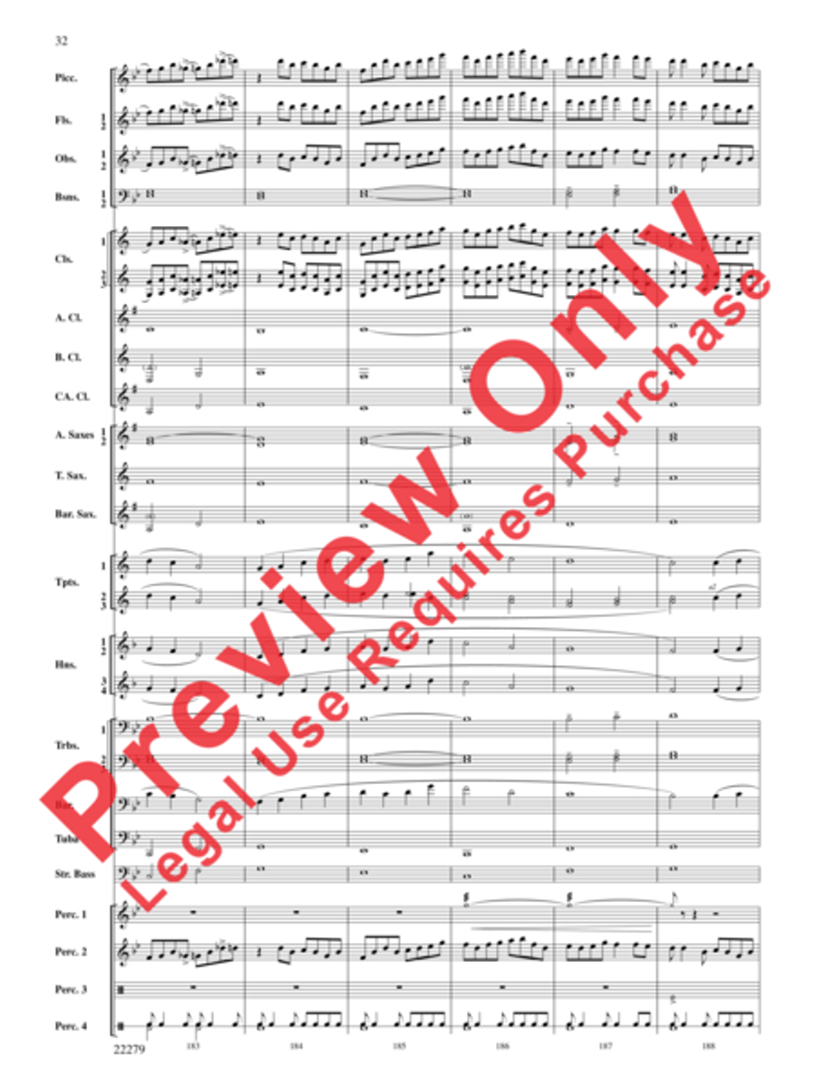 Bayou Breakdown Concert Band scores gallery preview page 33