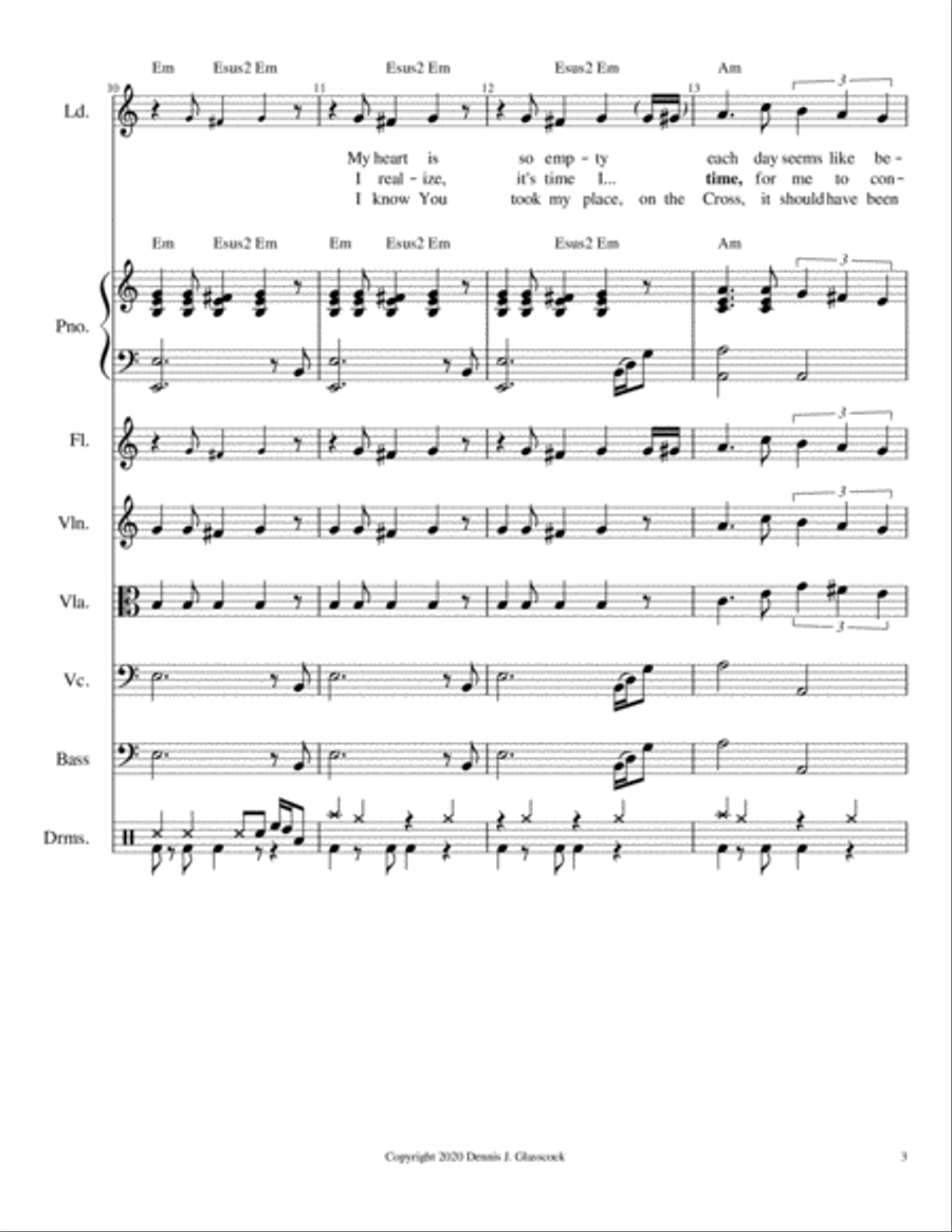 Save Me (Salvation Prayer) Small Ensemble scores gallery preview page 5