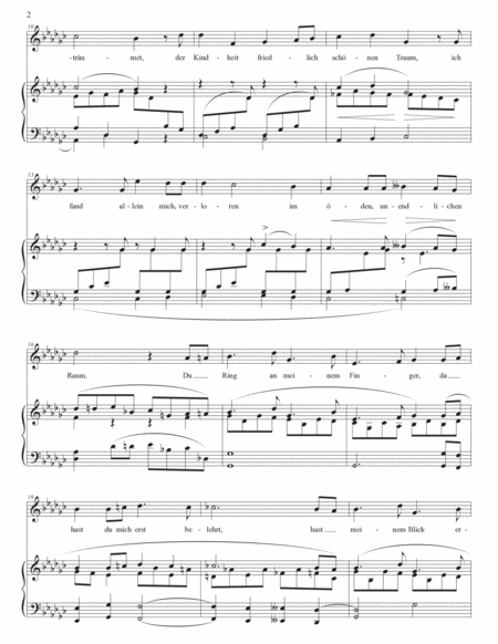 SCHUMANN: Du Ring an meinem Finger, Op. 42 no. 4 (transposed to G-flat major)