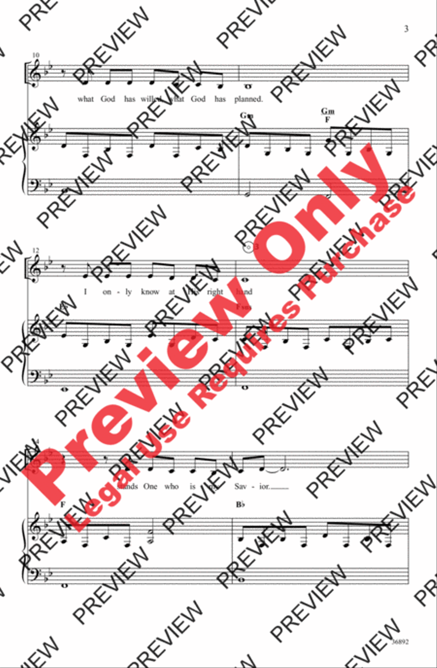 My Savior, My God 4-Part scores gallery preview page 3