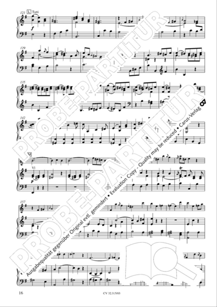 Flute concerto in D major (Flotenkonzert in D) Flute scores gallery preview page 17