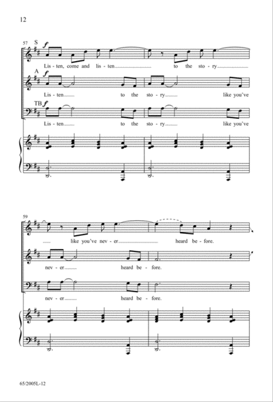 I Hear the Prophet Callin' 4-Part scores gallery preview page 13