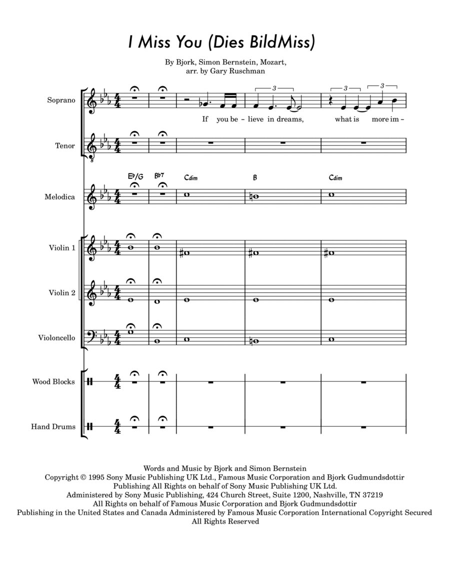 I Miss You Piano scores gallery preview page 1