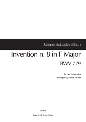 Invention n. 8 in F Major, BWV 779 (for two violoncellos)