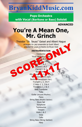 You're A Mean One, Mr. Grinch - Score Only