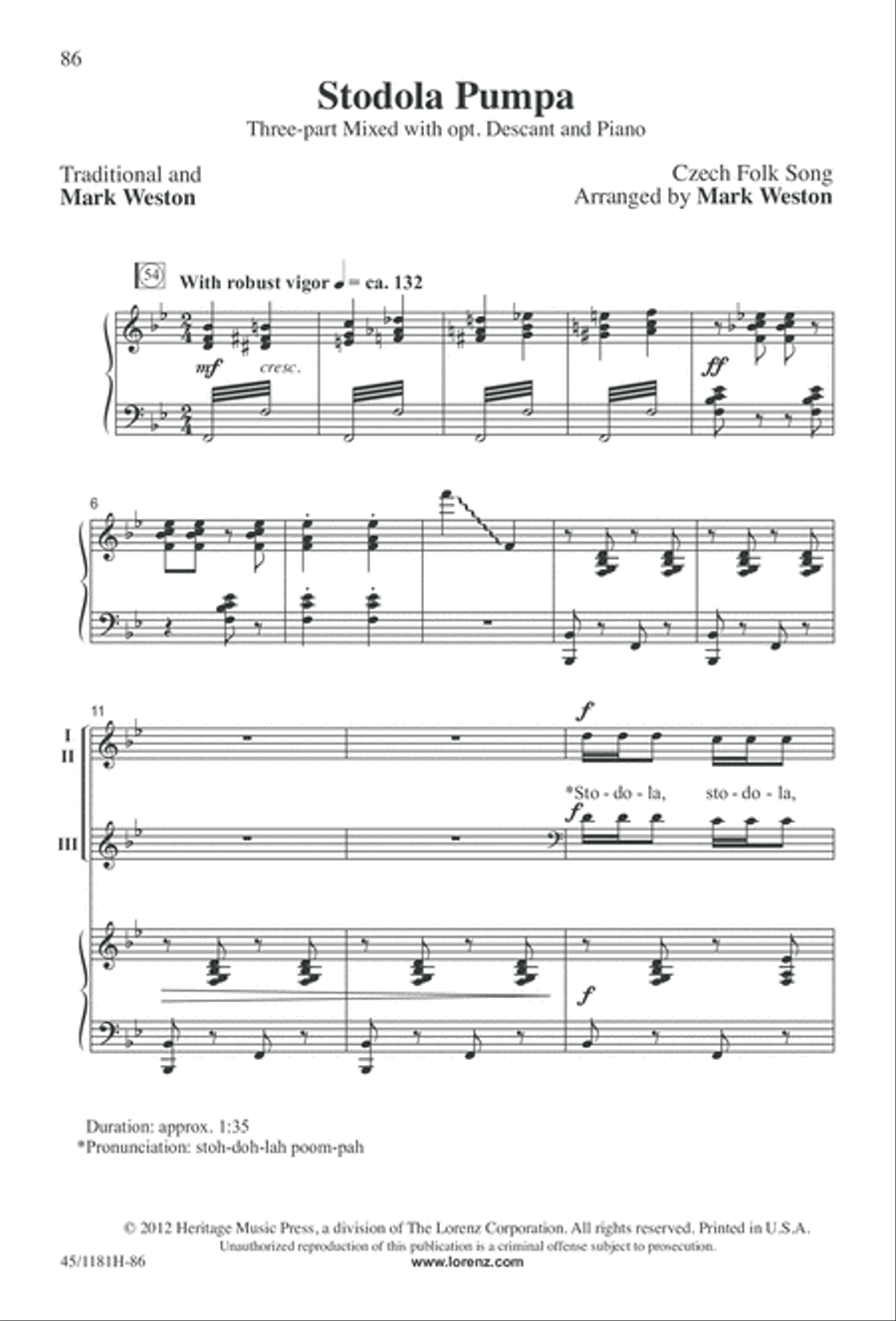 Contemporary Choral Classics 3-Part scores gallery preview page 86