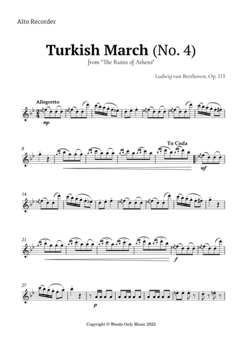 Turkish March by Beethoven for Low Recorder Trio image number null