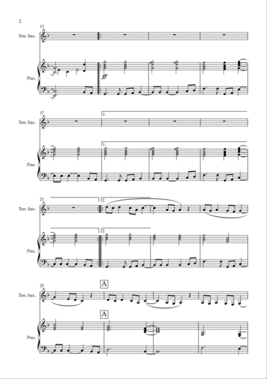 Paradise Paradise Tenor Saxophone scores gallery preview page 2