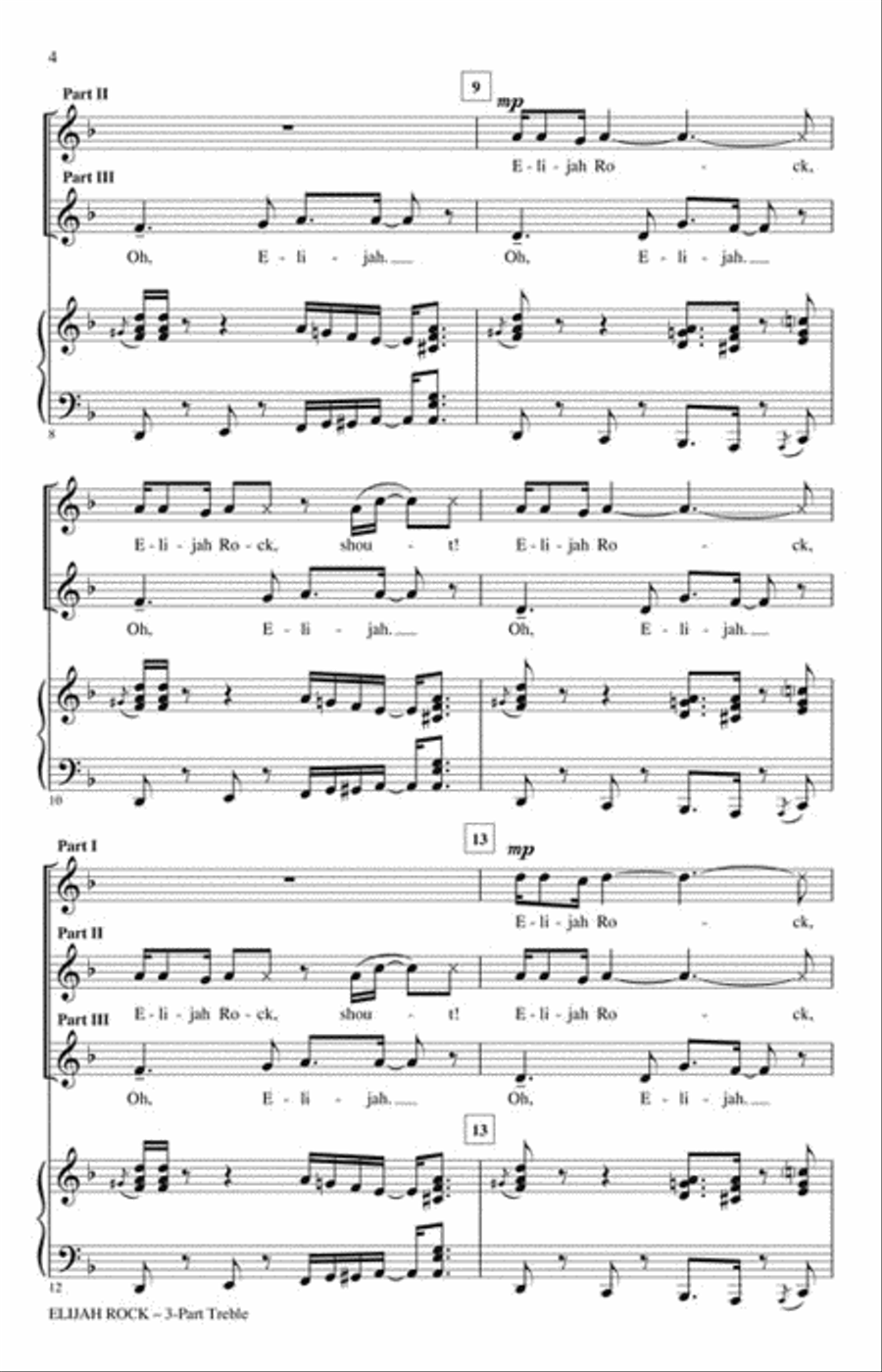 Elijah Rock 3-Part scores gallery preview page 3